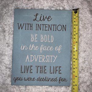 Inspirational canvas sign